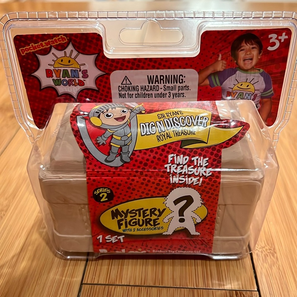 NWT New Ryan’s World Sir Ryan’s Dig N Discover Royal Treasure Mystery Figure Toy